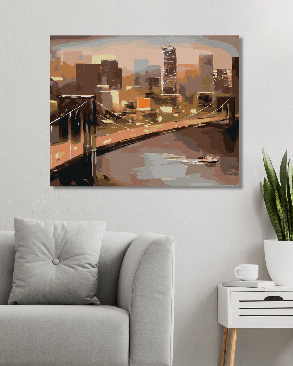 zuty Malování podle čísel - POHLED NA NEW YORK - Rozměr: 40x50 cm, Rámování: Varianta: vypnuté plátno na rám - obrázek 4
