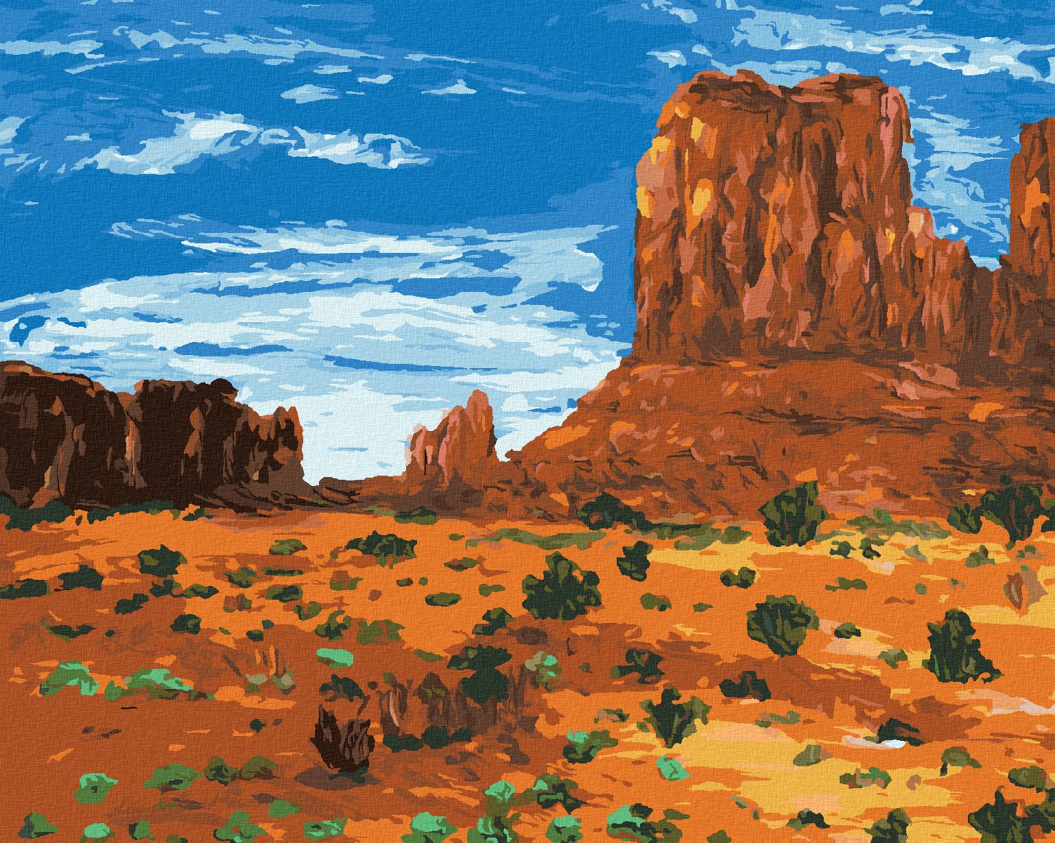 zuty Malování podle čísel - ARIZONA NÁRODNÍ PARK - Rozměr: 40x50 cm, Rámování: Varianta: bez rámu a bez vypnutí plátna - obrázek 1