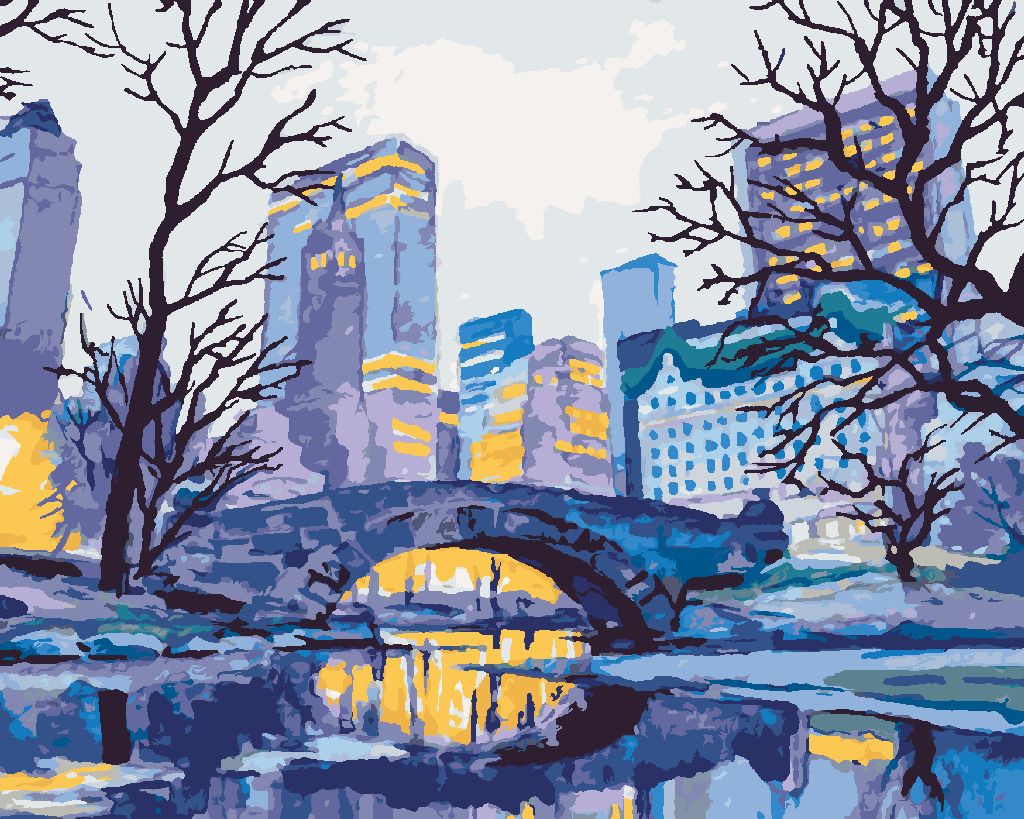 zuty Malování podle čísel - MOST V NEW YORKU - Rozměr: 40x50 cm, Rámování: Varianta: bez rámu a bez vypnutí plátna - obrázek 9
