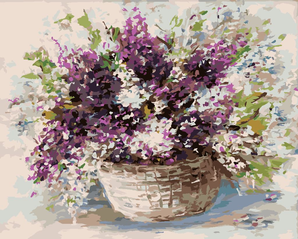 zuty Malování podle čísel - LEVANDULE V PROUTĚNÉM KOŠÍKU - Rozměr: 40x50 cm, Rámování: Varianta: bez rámu a bez vypnutí plátna - obrázek 7