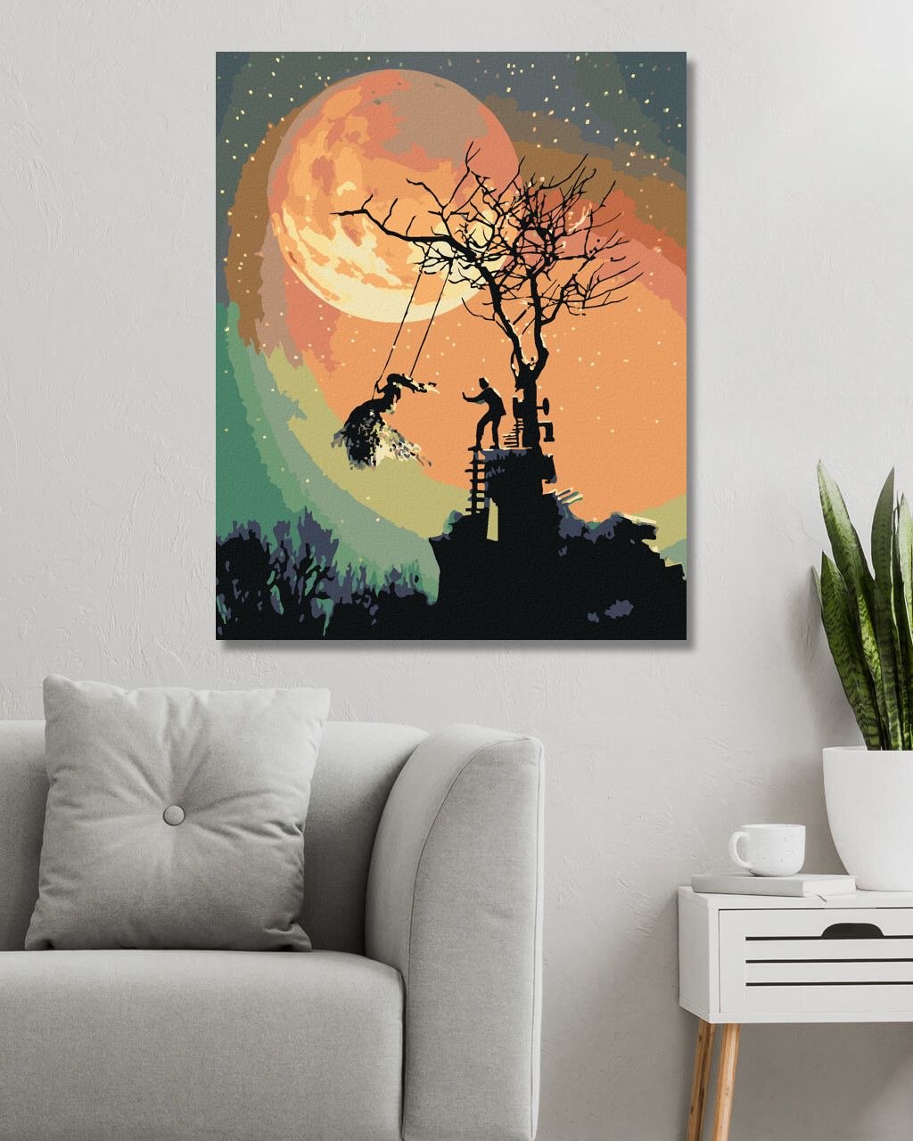 zuty Malování podle čísel - HALLOWEEN A ÚPLNĚK - Rozměr: 40x50 cm, Rámování: Varianta: vypnuté plátno na rám - obrázek 9