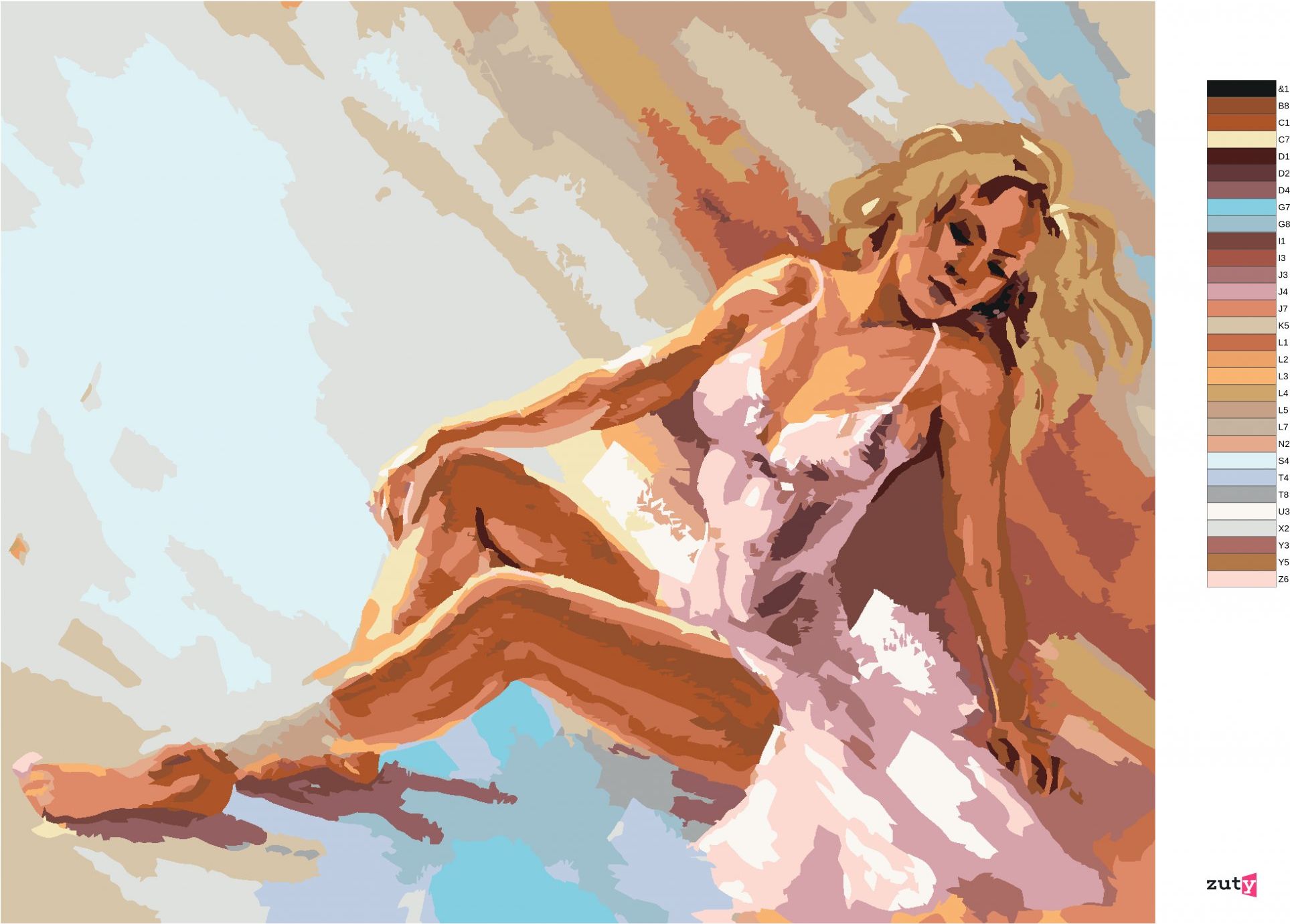 zuty Malování podle čísel - KRÁSNÁ BALETKA - Rozměr: 40x50 cm, Rámování: Varianta: vypnuté plátno na rám - obrázek 6