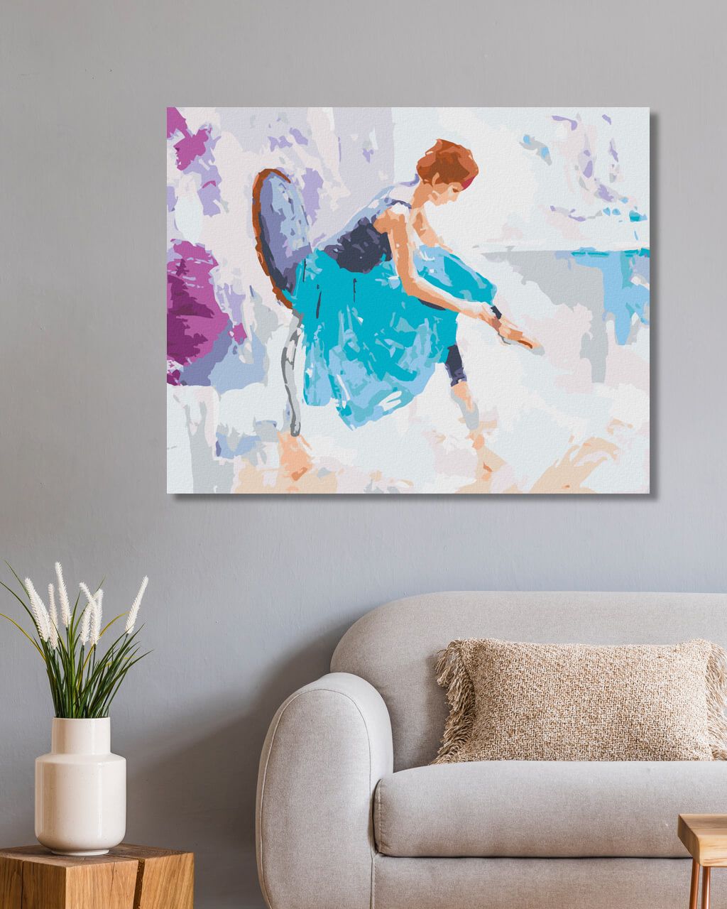 zuty Malování podle čísel - DÍVKA BALETKOU - Rozměr: 40x50 cm, Rámování: Varianta: bez rámu a bez vypnutí plátna - obrázek 9