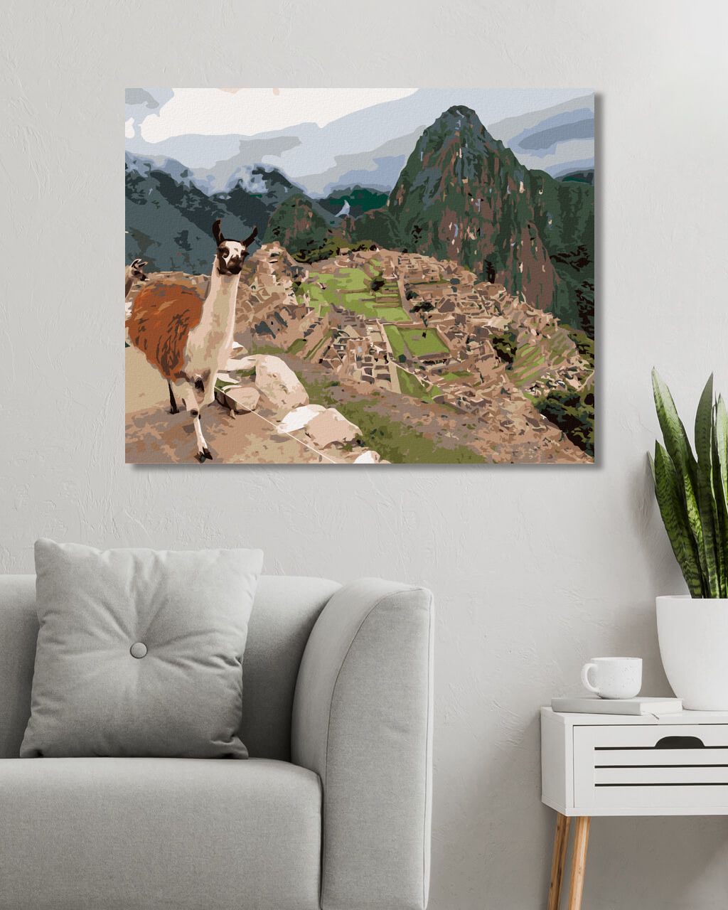 zuty Malování podle čísel - LAMA A MACHU PICCHU - Rozměr: 40x50 cm, Rámování: Varianta: bez rámu a bez vypnutí plátna - obrázek 8