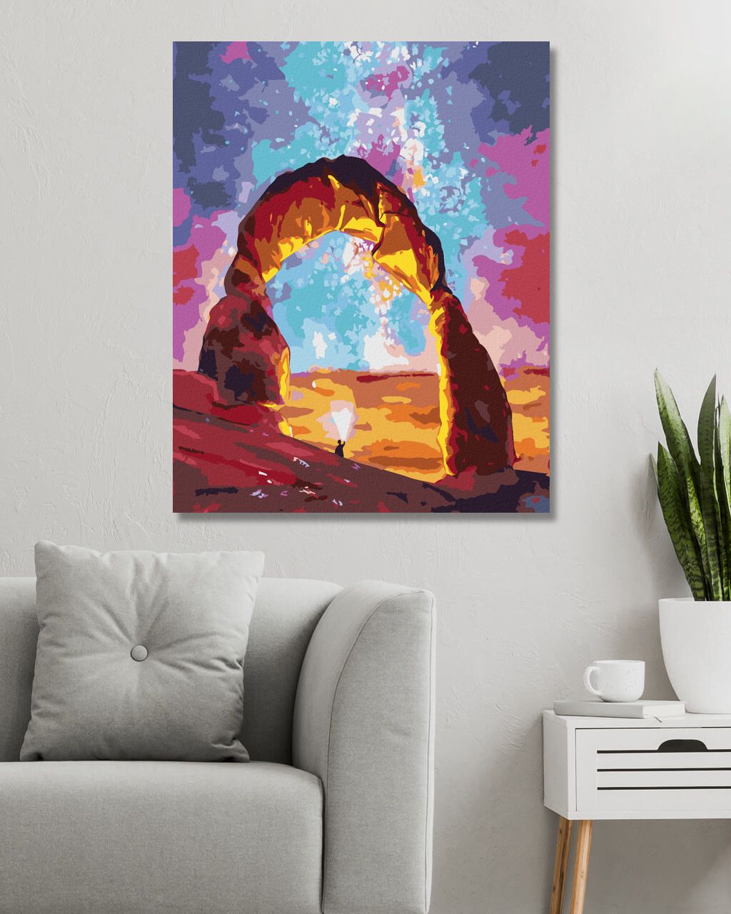 zuty Malování podle čísel - GRAND CANYON A VESMÍRNÁ OBLOHA - Rozměr: 40x50 cm, Rámování: Varianta: vypnuté plátno na rám - obrázek 8