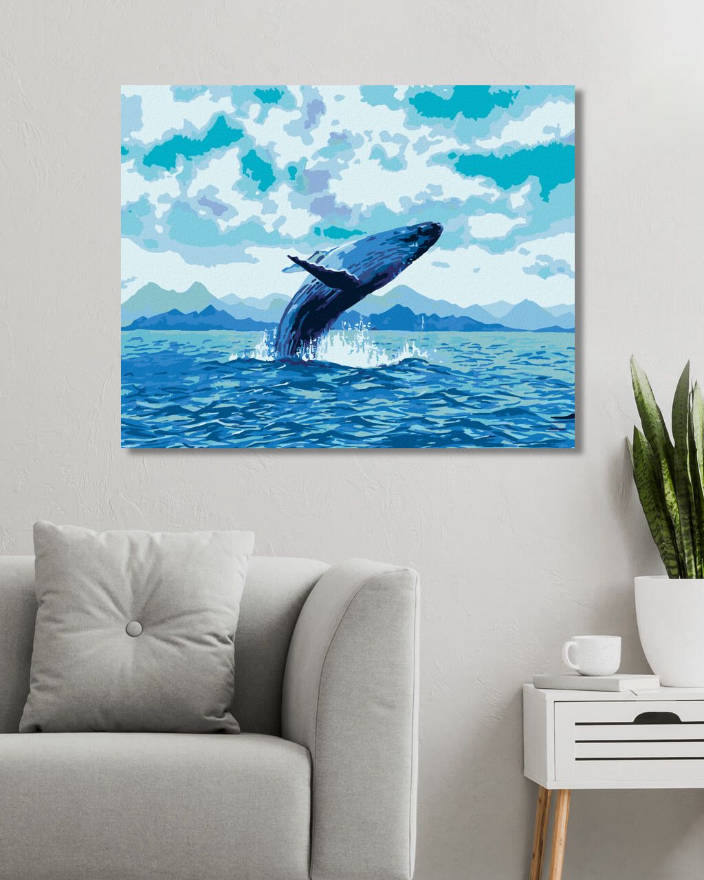 zuty Malování podle čísel - HRAVÁ VELRYBA - Rozměr: 40x50 cm, Rámování: Varianta: vypnuté plátno na rám - obrázek 7