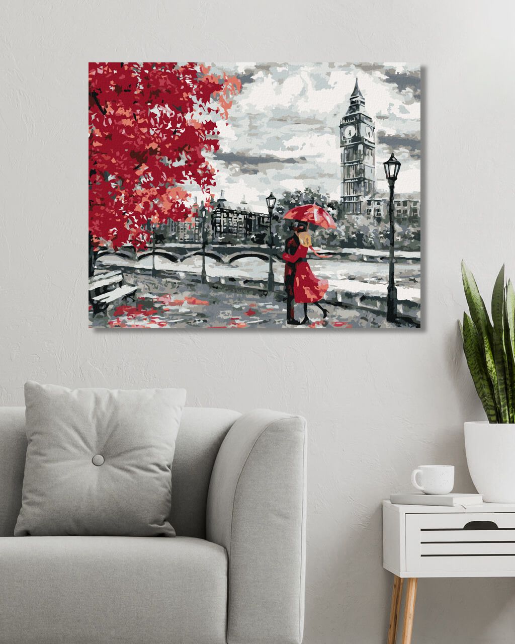 zuty Malování podle čísel - MILUJÍCÍ PÁR V LONDÝNĚ - Rozměr: 40x50 cm, Rámování: Varianta: bez rámu a bez vypnutí plátna - obrázek 7