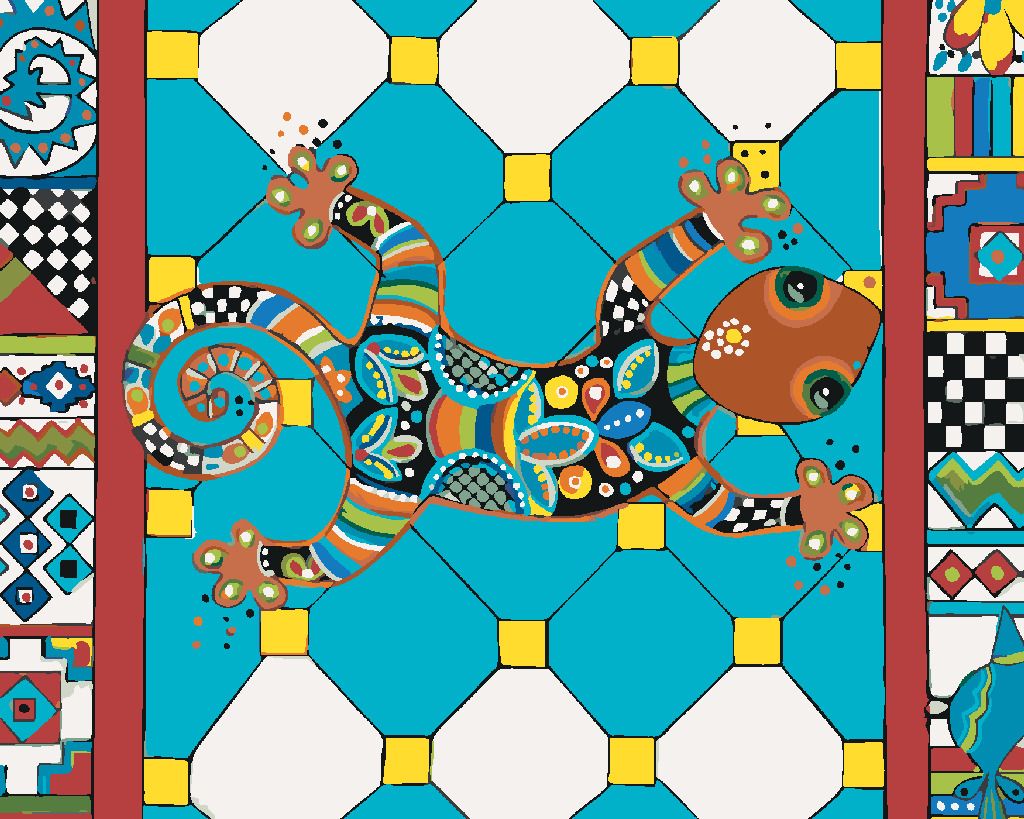 zuty Malování podle čísel - CHAMELEON (JONNA JAMES) - Rozměr: 40x50 cm, Rámování: Varianta: vypnuté plátno na rám - obrázek 8