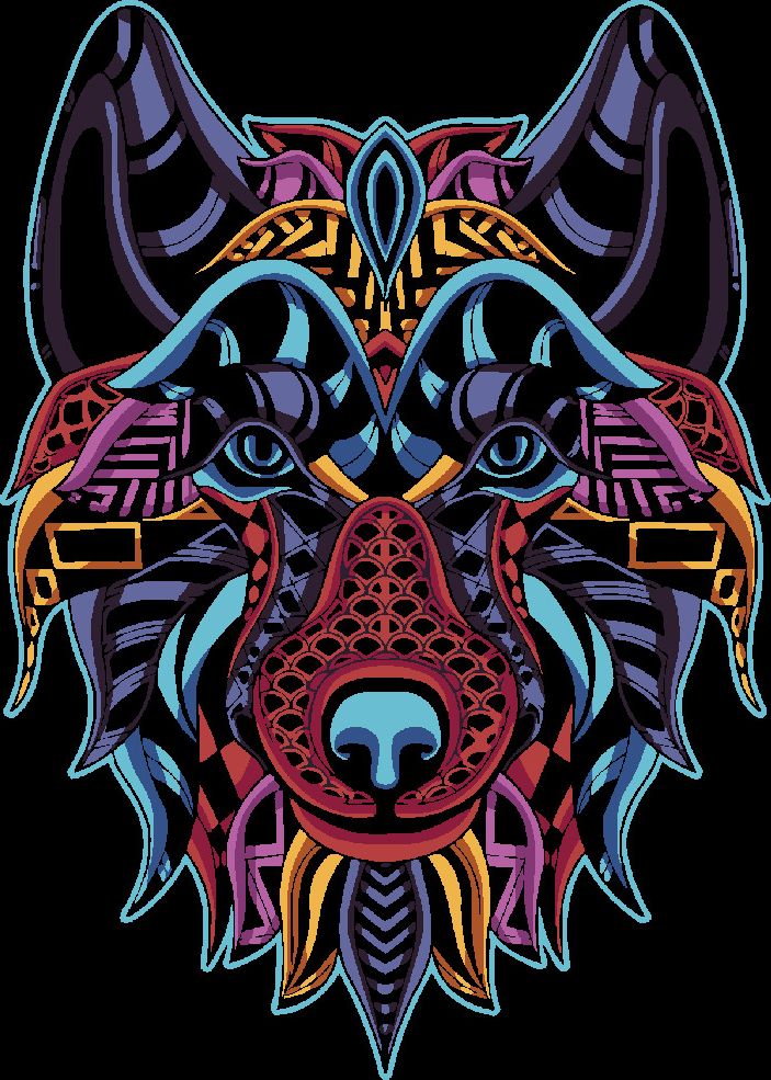 zuty Malování podle čísel - BAREVNÝ VLK NA ČERNÉM POZADÍ - Rozměr: 40x50 cm, Rámování: Varianta: vypnuté plátno na rám - obrázek 9