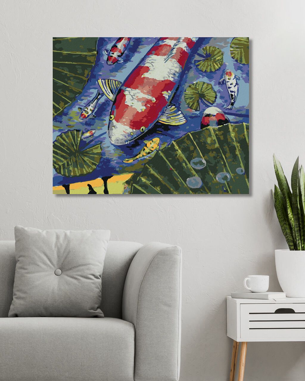 zuty Malování podle čísel - THAJSKÁ RYBKA ČERVENÁ - Rozměr: 40x50 cm, Rámování: Varianta: bez rámu a bez vypnutí plátna - obrázek 3