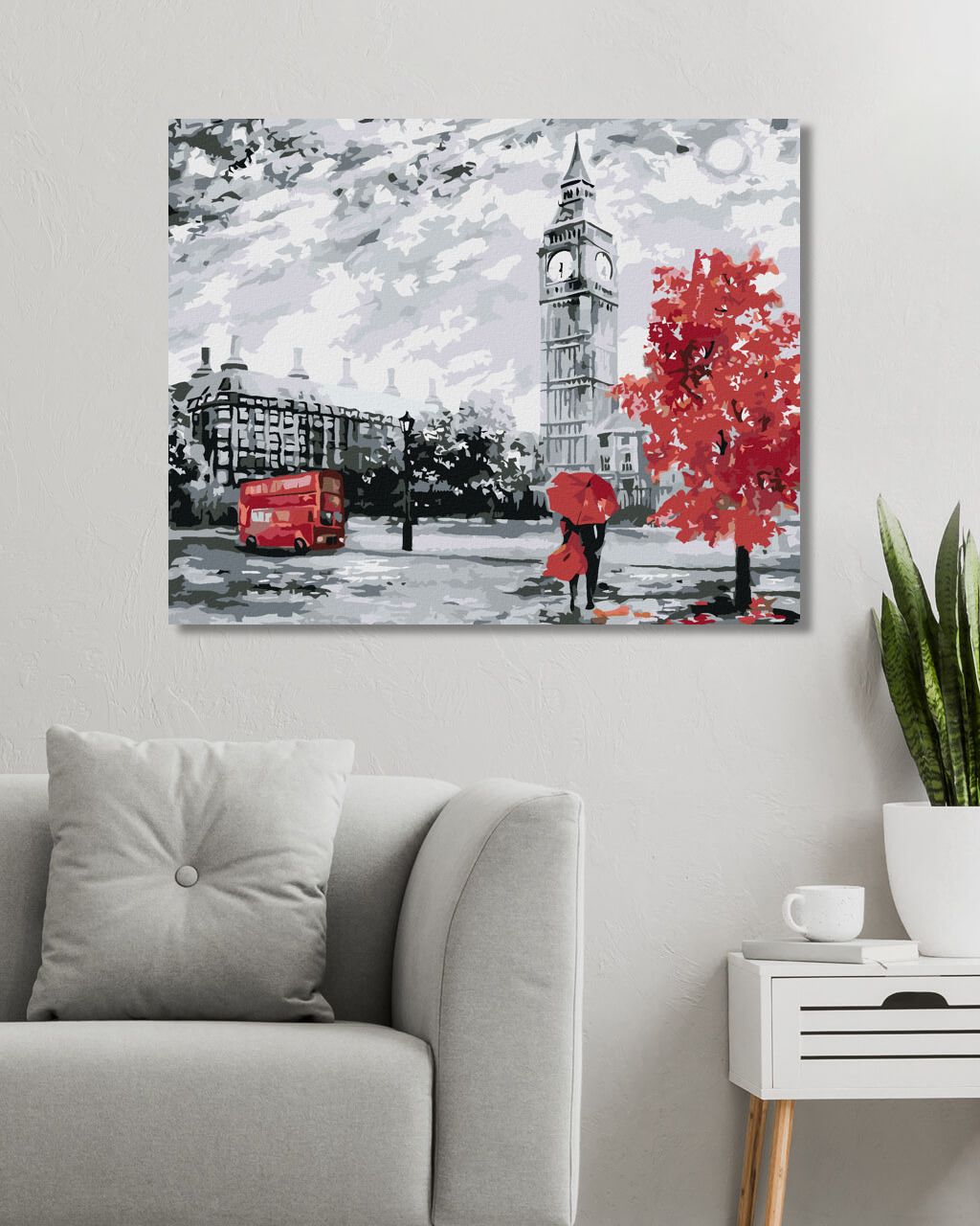 zuty Malování podle čísel - ZAMILOVANÝ PÁR V LONDÝNĚ - Rozměr: 40x50 cm, Rámování: Varianta: bez rámu a bez vypnutí plátna - obrázek 7