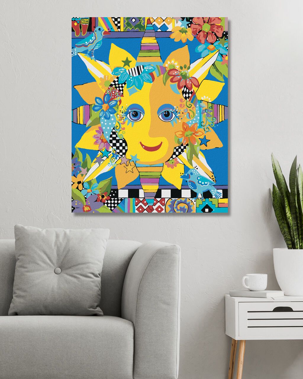 zuty Malování podle čísel - SLUNCE 3 (JONNA JAMES) - Rozměr: 40x50 cm, Rámování: Varianta: vypnuté plátno na rám - obrázek 5