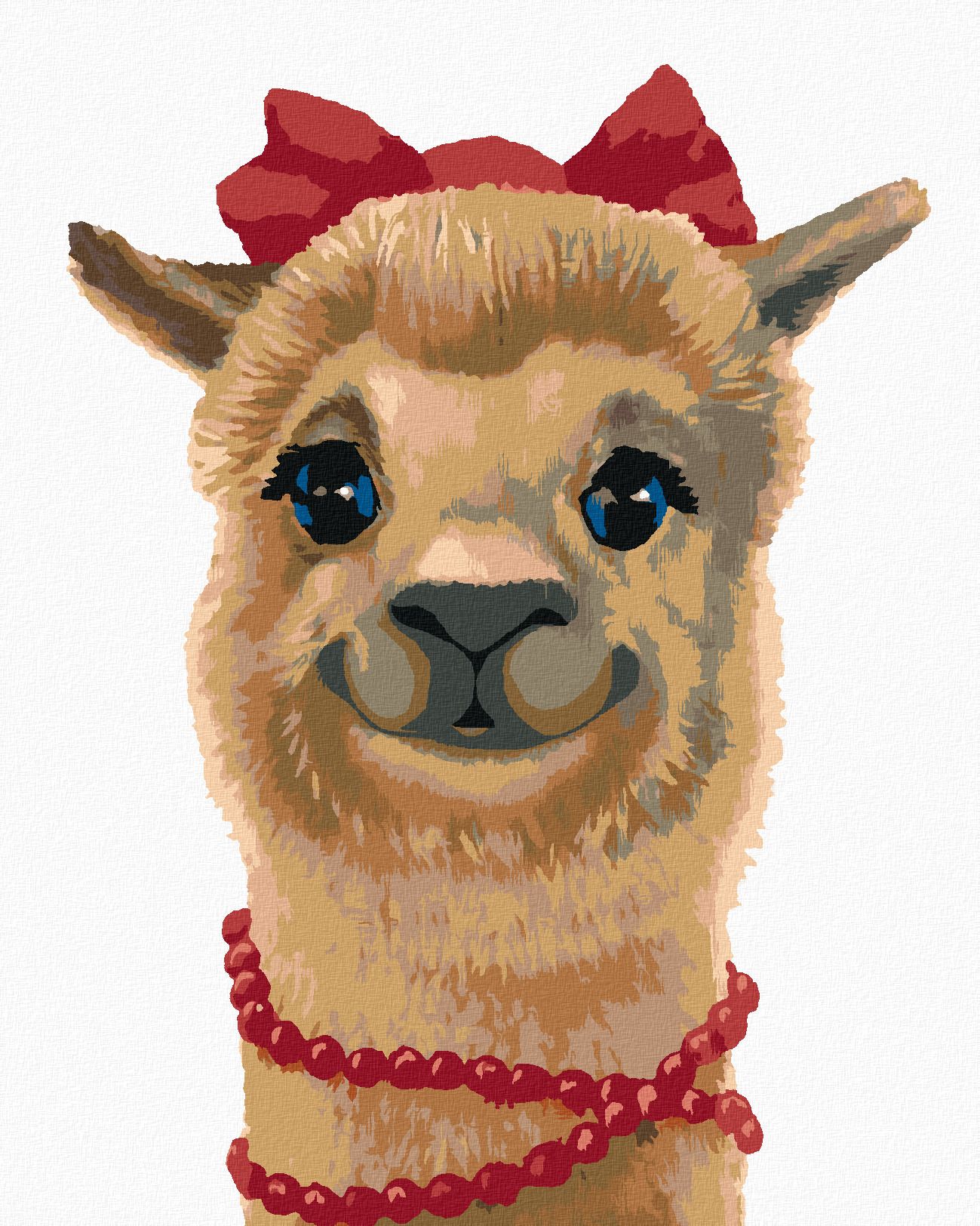 zuty Malování podle čísel - ALPAKA (MYROSLAVA VOLOSCHUK) - Rozměr: 40x50 cm, Rámování: Varianta: bez rámu a bez vypnutí plátna - obrázek 1