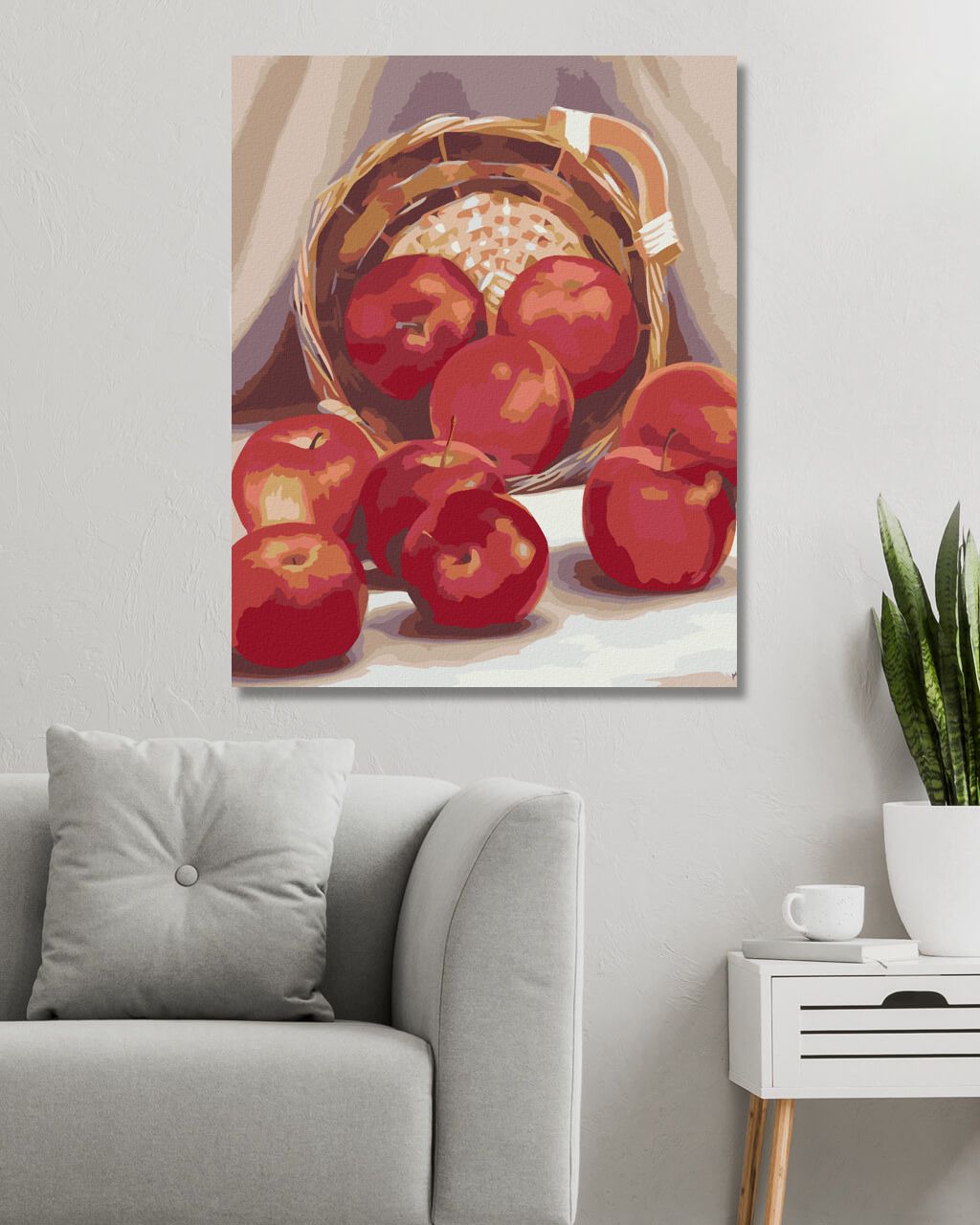 zuty Malování podle čísel - KOŠÍK JABLEK (MYROSLAVA VOLOSCHUK) - Rozměr: 40x50 cm, Rámování: Varianta: bez rámu a bez vypnutí plátna - obrázek 9