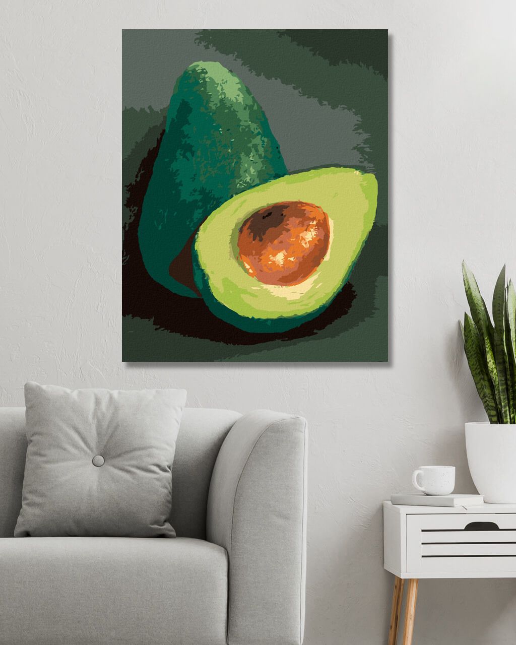 zuty Malování podle čísel - AVOKÁDO 1(MYROSLAVA VOLOSCHUK) - Rozměr: 40x50 cm, Rámování: Varianta: vypnuté plátno na rám - obrázek 6