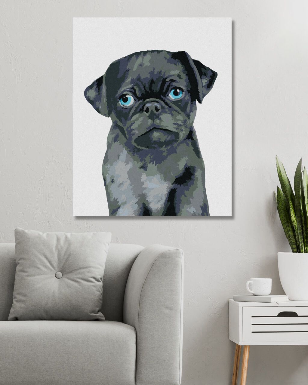zuty Malování podle čísel - MOPSÍK (MYROSLAVA VOLOSCHUK) - Rozměr: 40x50 cm, Rámování: Varianta: bez rámu a bez vypnutí plátna - obrázek 7