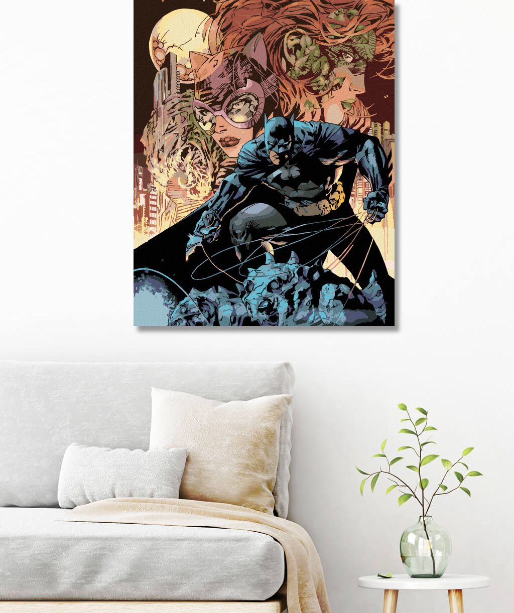 zuty Malování podle čísel - BATMAN, POISON IVY A CATWOMAN - Rozměr: 40x50 cm, Rámování: Varianta: bez rámu a bez vypnutí plátna - obrázek 9