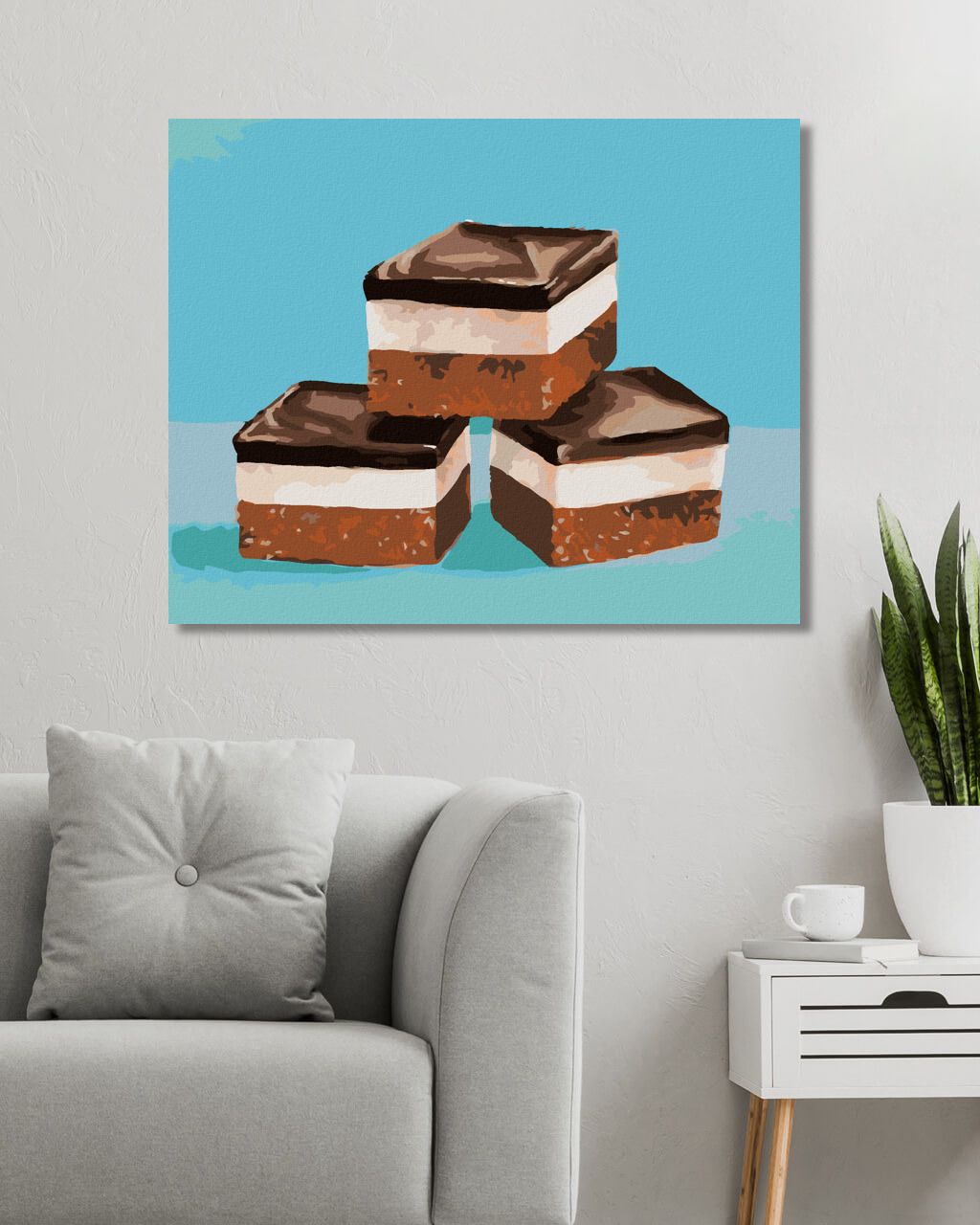 zuty Malování podle čísel - ČOKOLÁDOVÉ KOSTKY (MYROSLAVA VOLOSCHUK) - Rozměr: 40x50 cm, Rámování: Varianta: bez rámu a bez vypnutí plátna - obrázek 2