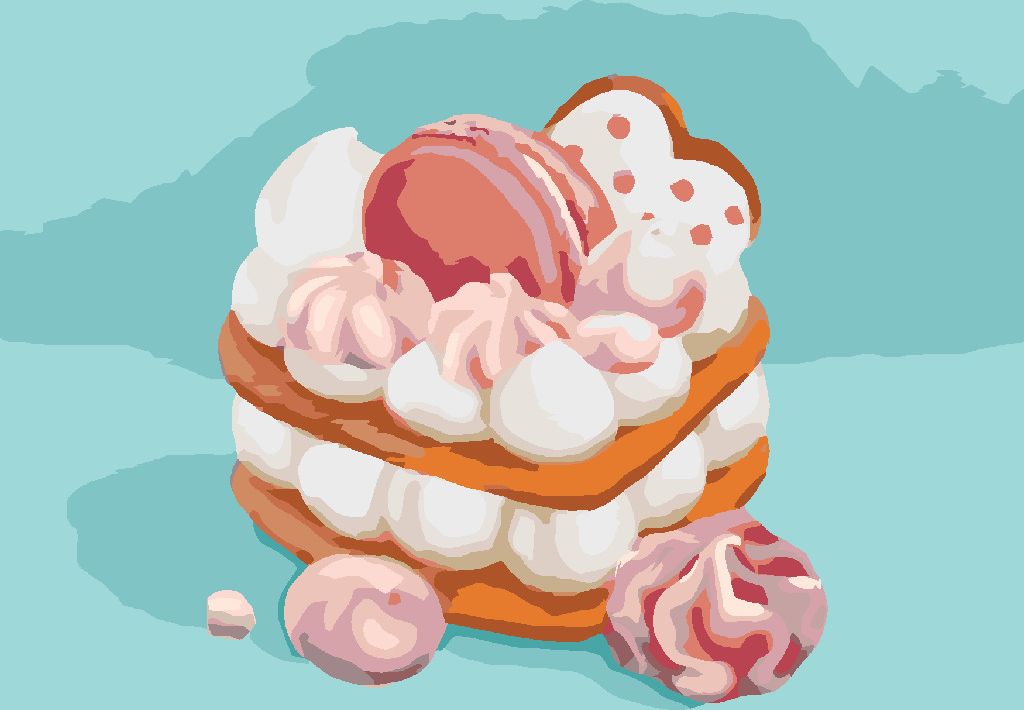 zuty Malování podle čísel - ZÁKUSEK S MARSHMALLOW (MYROSLAVA VOLOSCHUK) - Rozměr: 40x50 cm, Rámování: Varianta: vypnuté plátno na rám - obrázek 4