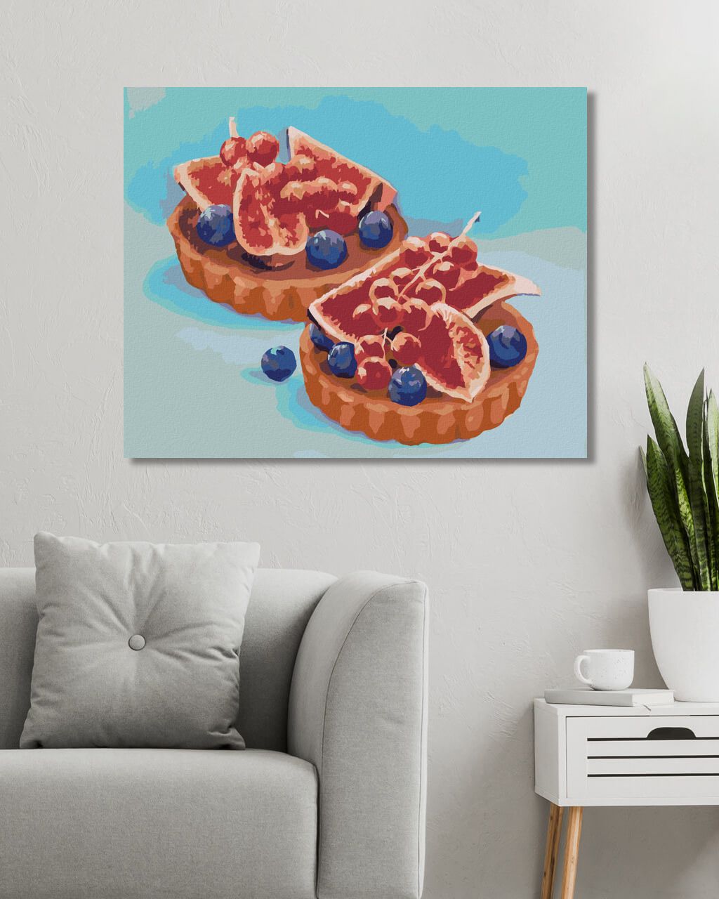 zuty Malování podle čísel - FÍKOVÉ TARTALETKY (MYROSLAVA VOLOSCHUK) - Rozměr: 40x50 cm, Rámování: Varianta: bez rámu a bez vypnutí plátna - obrázek 10