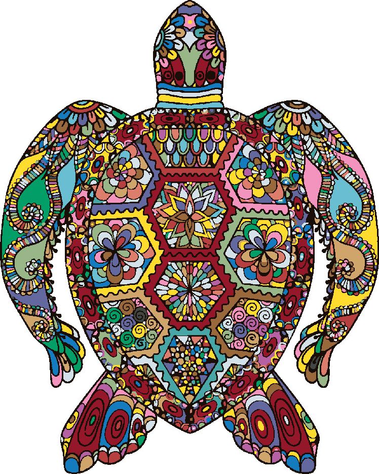 zuty Malování podle čísel - KVĚTINOVÁ ŽELVA - Rozměr: 40x50 cm, Rámování: Varianta: vypnuté plátno na rám - obrázek 3