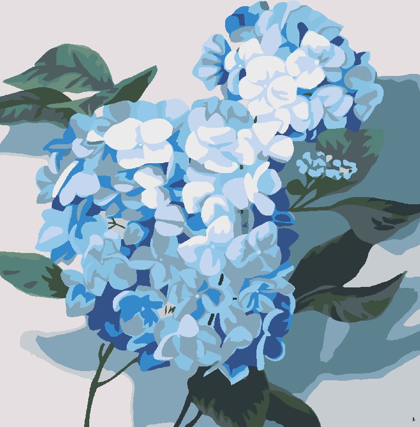 zuty Malování podle čísel - HORTENZIE 2 (MYROSLAVA VOLOSCHUK) - Rozměr: 40x50 cm, Rámování: Varianta: vypnuté plátno na rám - obrázek 8