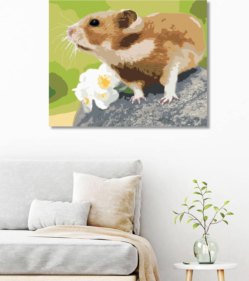 zuty Malování podle čísel - KŘEČEK NA KAMENI - Rozměr: 40x50 cm, Rámování: Varianta: bez rámu a bez vypnutí plátna - obrázek 9