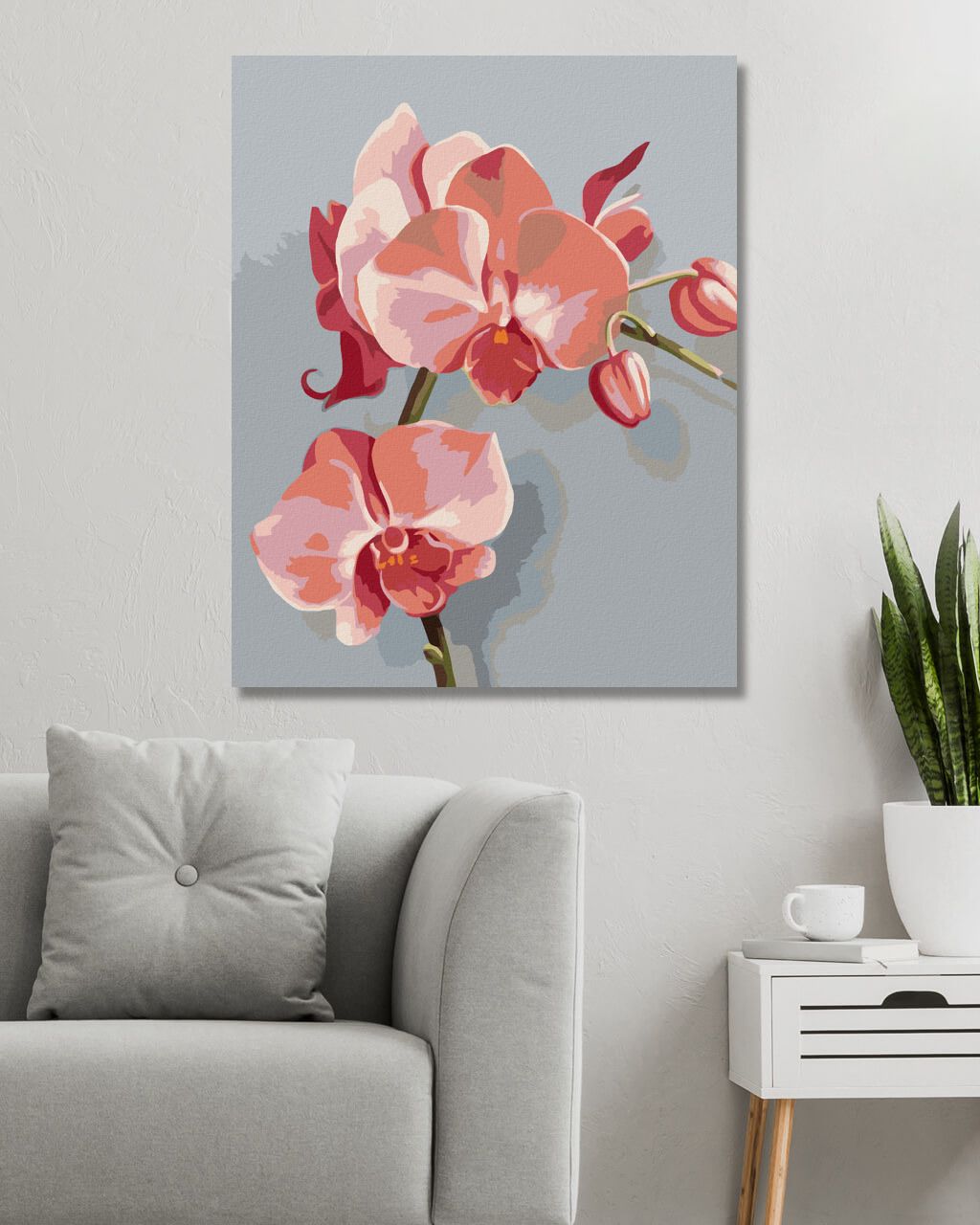 zuty Malování podle čísel - RŮŽOVÁ ORCHIDEI (MYROSLAVA VOLOSCHUK) - Rozměr: 40x50 cm, Rámování: Varianta: vypnuté plátno na rám - obrázek 2