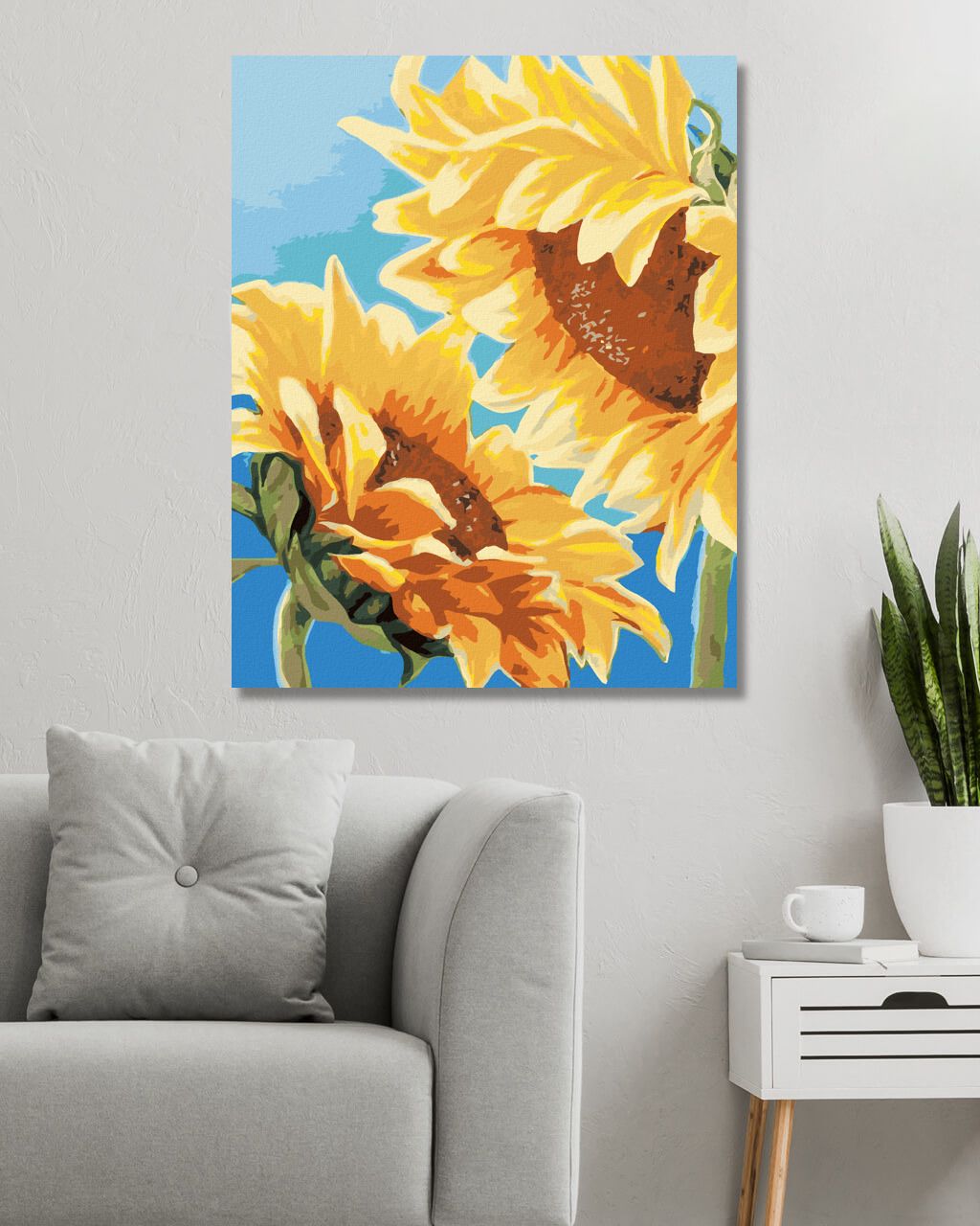 zuty Malování podle čísel - DVĚ SLUNEČNICE (MYROSLAVA VOLOSCHUK) - Rozměr: 40x50 cm, Rámování: Varianta: bez rámu a bez vypnutí plátna - obrázek 8