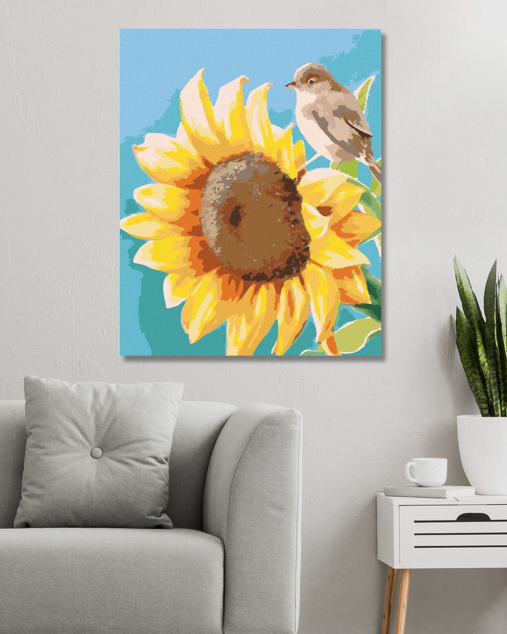 zuty Malování podle čísel - SLUNEČNICE (MYROSLAVA VOLOSCHUK) - Rozměr: 40x50 cm, Rámování: Varianta: bez rámu a bez vypnutí plátna - obrázek 2