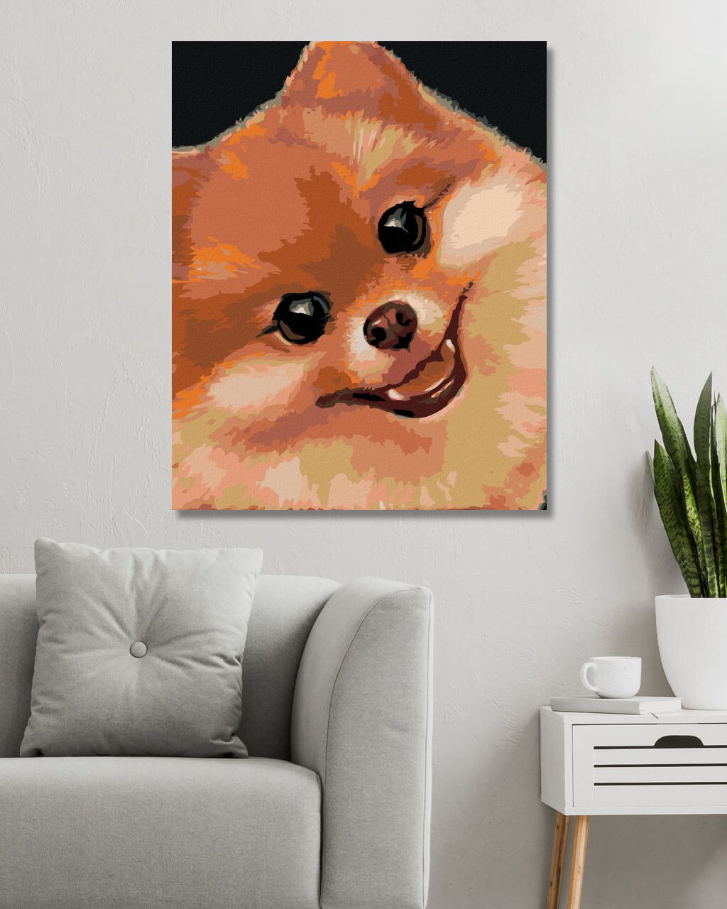 zuty Malování podle čísel - POMERANIAN (MYROSLAVA VOLOSCHUK) - Rozměr: 40x50 cm, Rámování: Varianta: vypnuté plátno na rám - obrázek 5