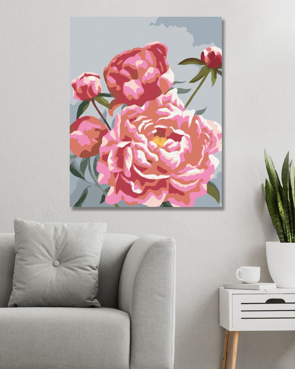 zuty Malování podle čísel - PIVOŇKY 4 (MYROSLAVA VOLOSCHUK) - Rozměr: 40x50 cm, Rámování: Varianta: bez rámu a bez vypnutí plátna - obrázek 3