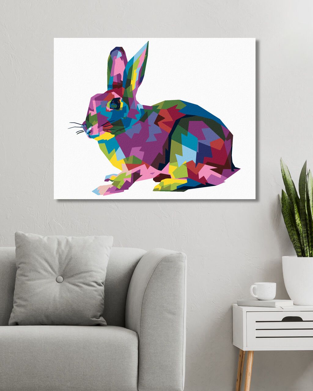 zuty Malování podle čísel - POP-ART KRÁLÍK - Rozměr: 40x50 cm, Rámování: Varianta: vypnuté plátno na rám - obrázek 7