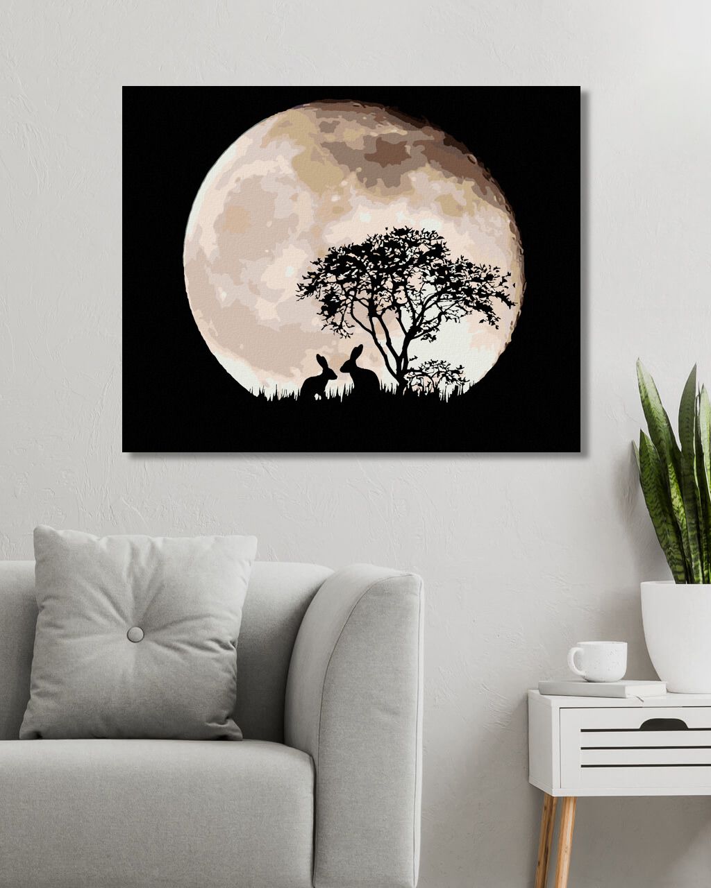 zuty Malování podle čísel - NOČNÍ KRÁLICI - Rozměr: 40x50 cm, Rámování: Varianta: bez rámu a bez vypnutí plátna - obrázek 8