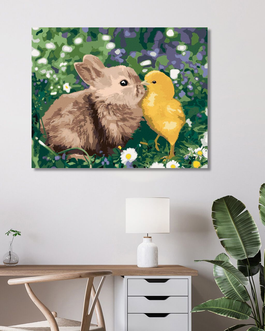 zuty Malování podle čísel - KRÁLÍK A KUŘÁTKO - Rozměr: 40x50 cm, Rámování: Varianta: vypnuté plátno na rám - obrázek 6