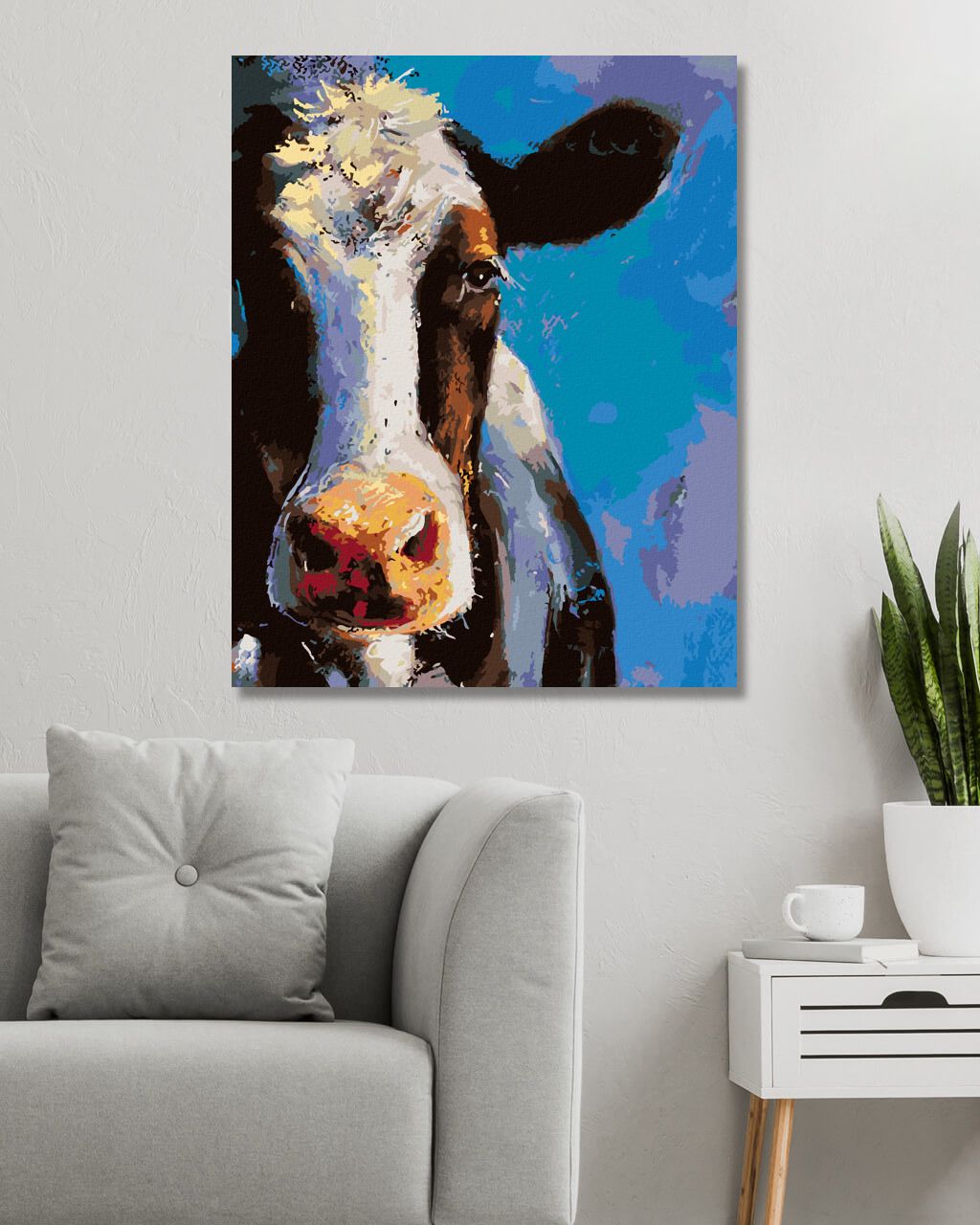 zuty Malování podle čísel - PORTRÉT KRÁVY - Rozměr: 40x50 cm, Rámování: Varianta: bez rámu a bez vypnutí plátna - obrázek 6
