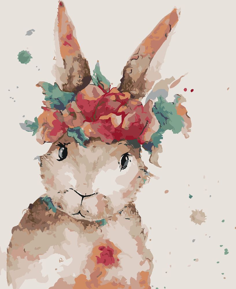 zuty Malování podle čísel - ELEGANTNÍ ZAJÍC - Rozměr: 40x50 cm, Rámování: Varianta: bez rámu a bez vypnutí plátna - obrázek 6