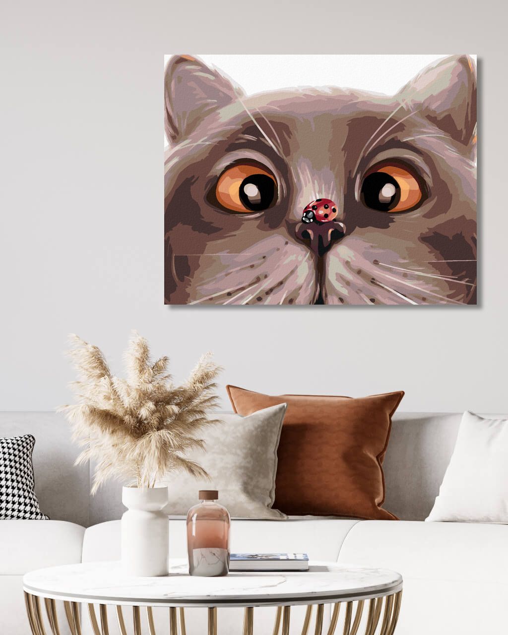 zuty Malování podle čísel - BERUŠKA NA KOČIČCE - Rozměr: 40x50 cm, Rámování: Varianta: vypnuté plátno na rám - obrázek 3