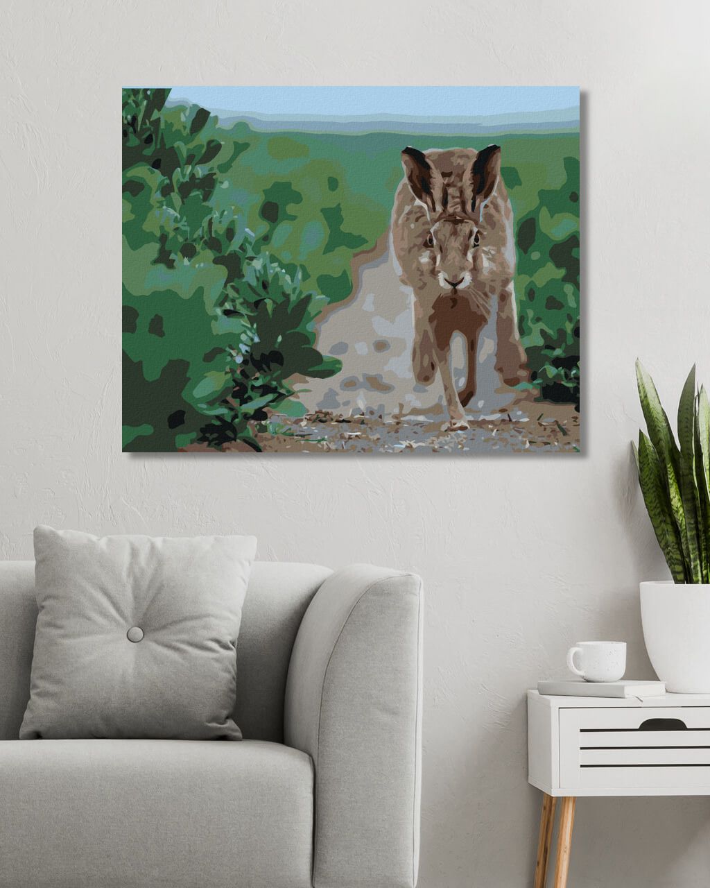 zuty Malování podle čísel - BĚŽÍCÍ ZAJÍC - Rozměr: 40x50 cm, Rámování: Varianta: vypnuté plátno na rám - obrázek 7