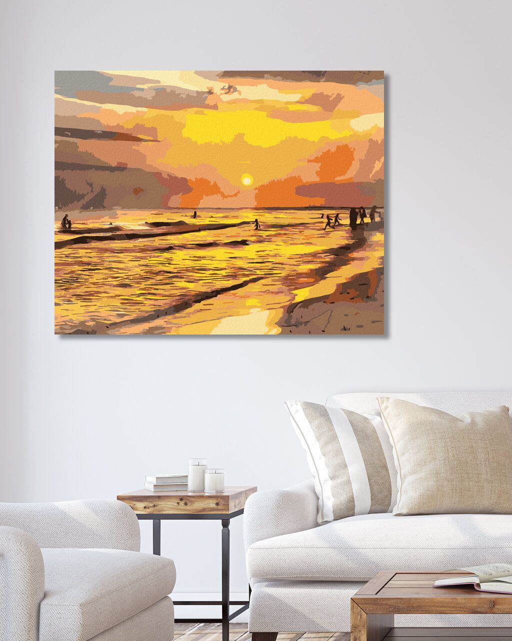 zuty Malování podle čísel - ZÁPAD SLUNCE NA PLÁŽI - Rozměr: 40x50 cm, Rámování: Varianta: bez rámu a bez vypnutí plátna - obrázek 18