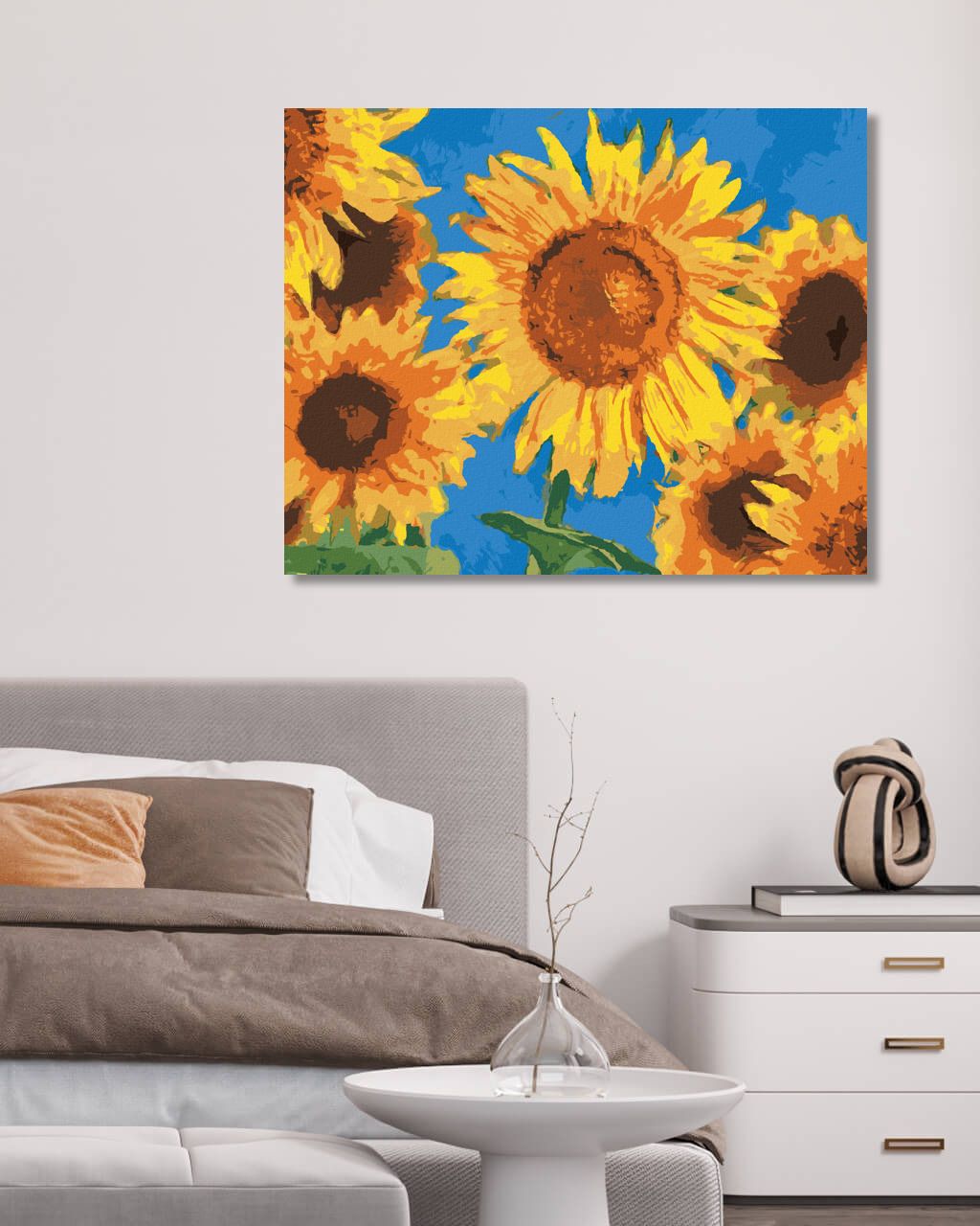 zuty Malování podle čísel - SLUNEČNICE PODLE VAN GOGHA - Rozměr: 40x50 cm, Rámování: Varianta: vypnuté plátno na rám - obrázek 3