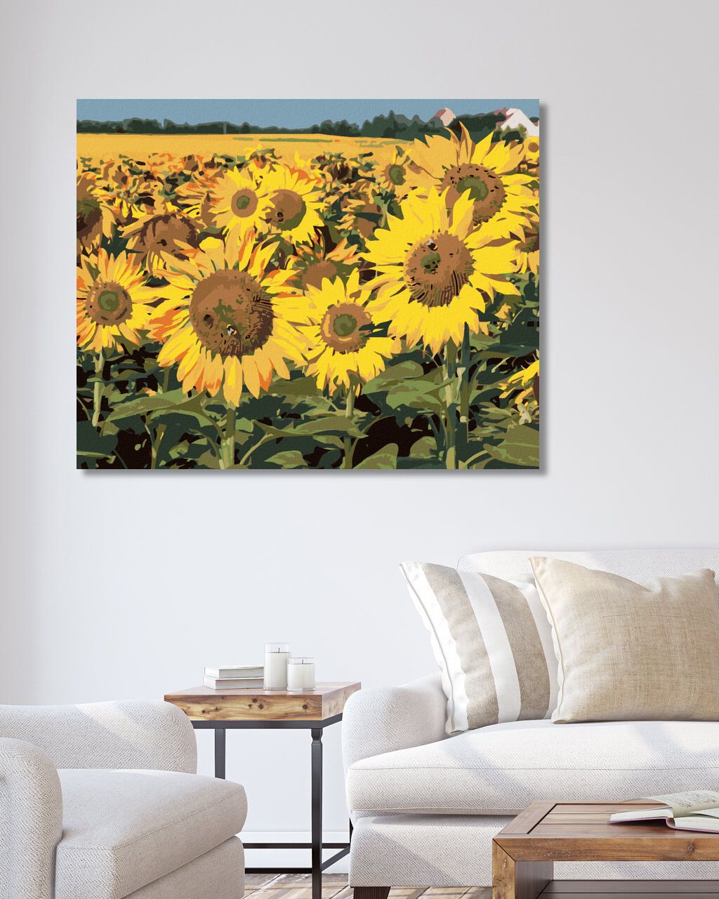 zuty Malování podle čísel - SLUNEČNICE NA POLI 2 - Rozměr: 40x50 cm, Rámování: Varianta: vypnuté plátno na rám - obrázek 10