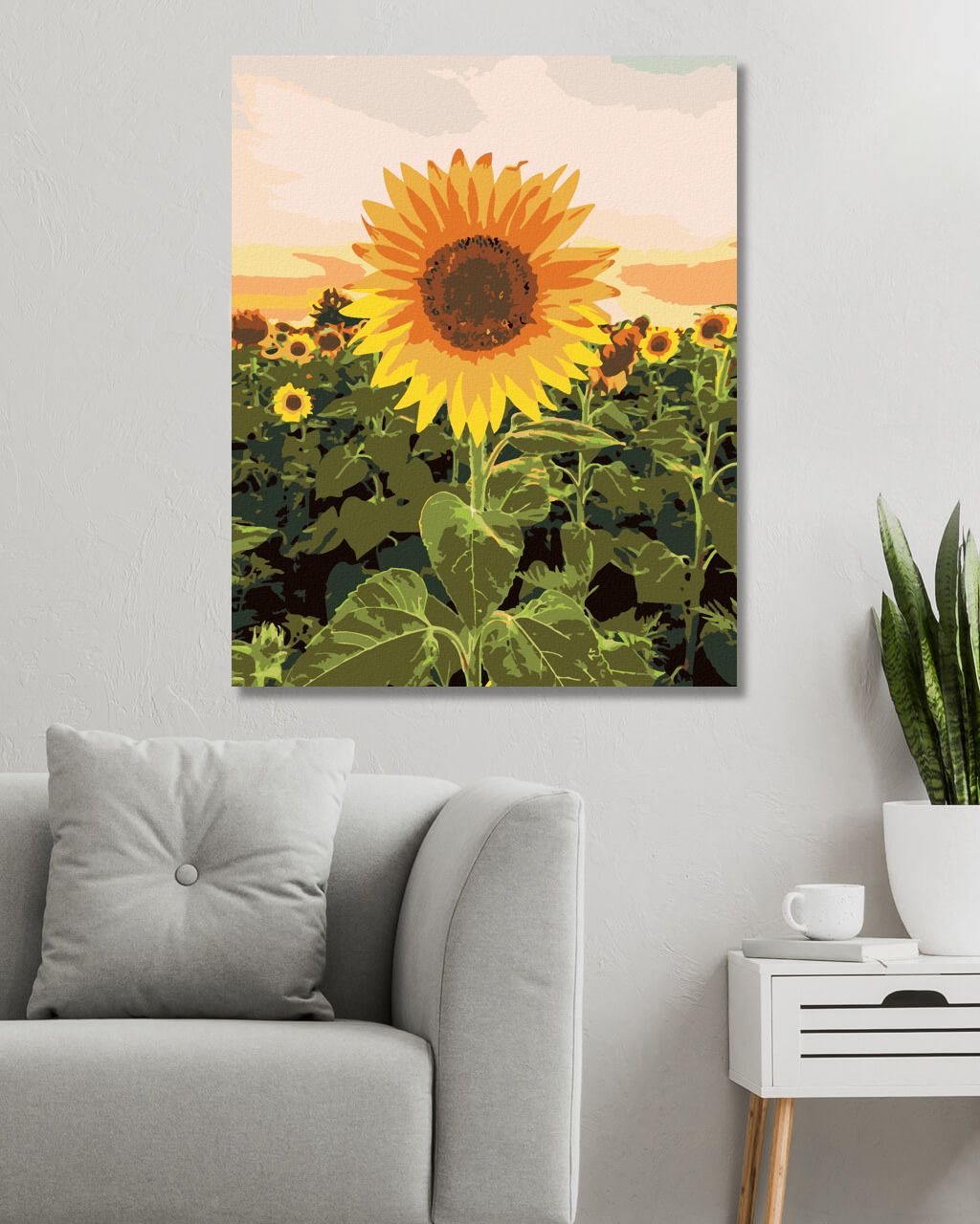 zuty Malování podle čísel - ÚŽASNÁ SLUNEČNICE - Rozměr: 40x50 cm, Rámování: Varianta: bez rámu a bez vypnutí plátna - obrázek 4