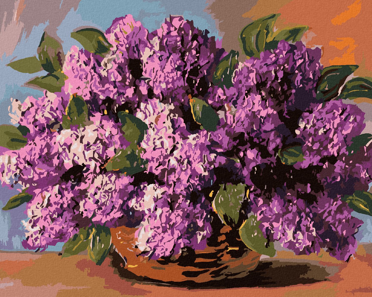 zuty Malování podle čísel - KYTICE ŠEŘÍKŮ V PROUTĚNÉM KOŠÍKU - Rozměr: 40x50 cm, Rámování: Varianta: bez rámu a bez vypnutí plátna - obrázek 1