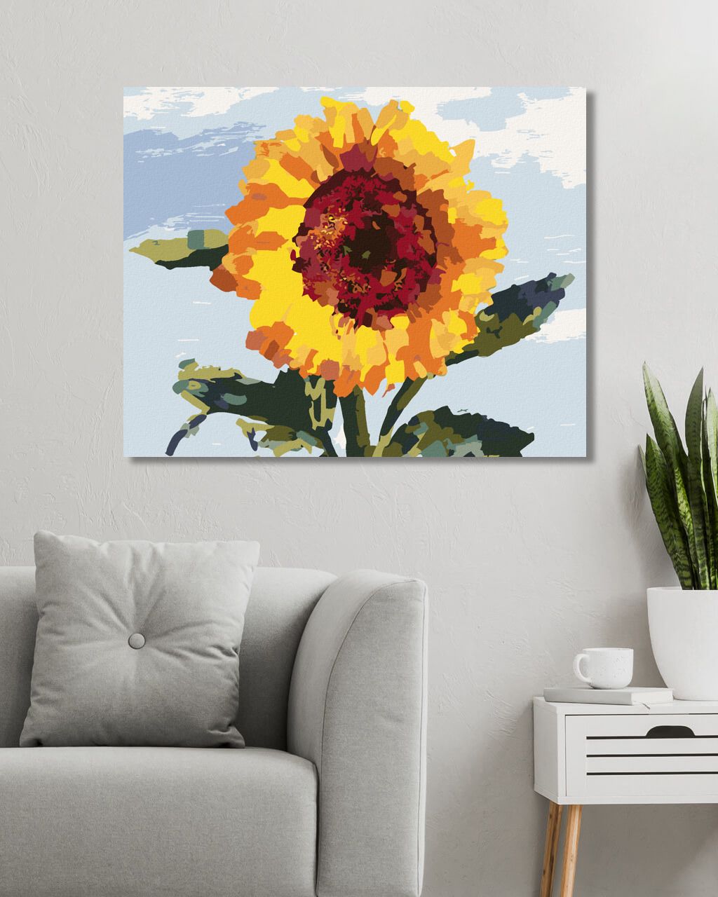 zuty Malování podle čísel - ZÁŘIVÁ SLUNEČNICE - Rozměr: 40x50 cm, Rámování: Varianta: bez rámu a bez vypnutí plátna - obrázek 2