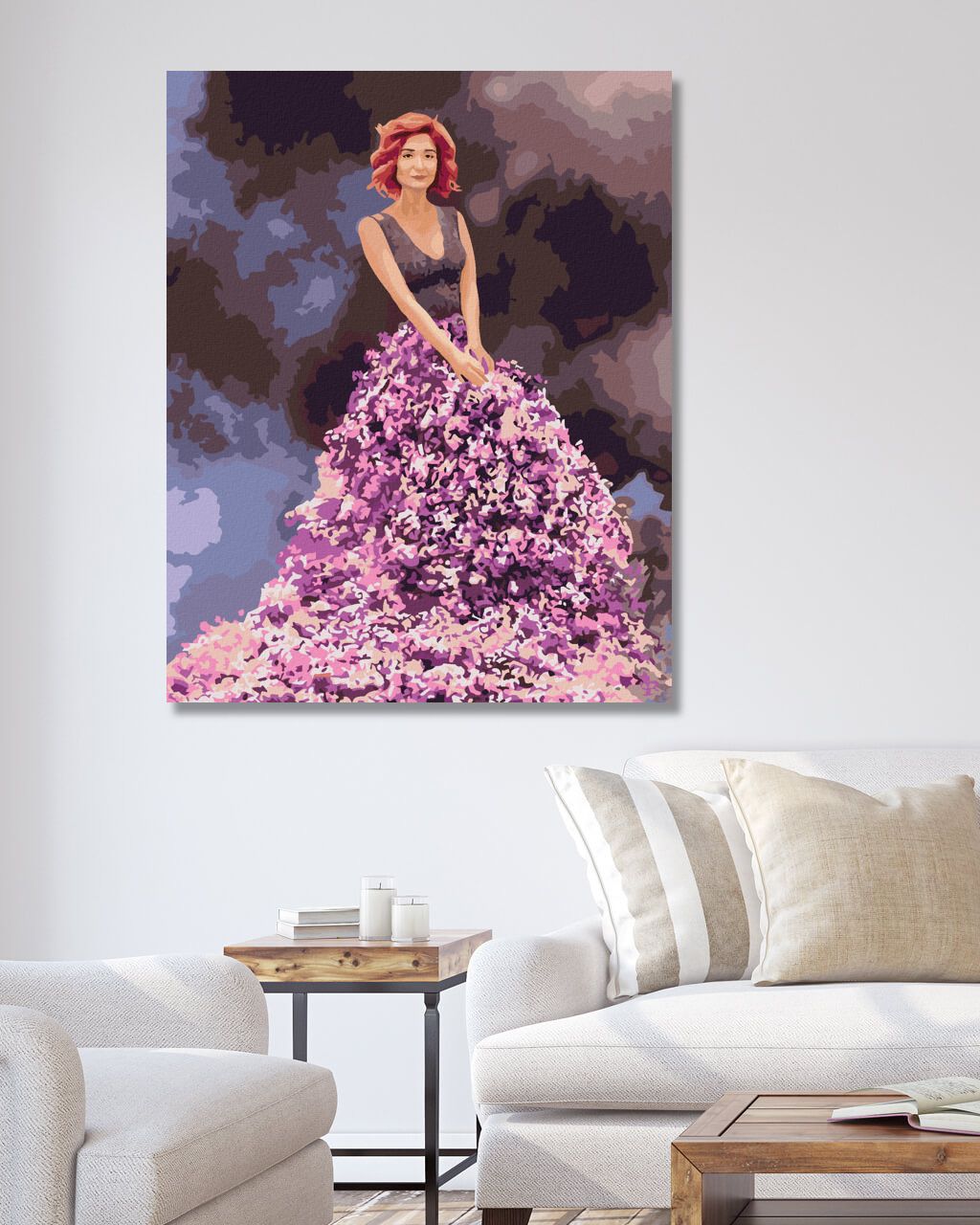 zuty Malování podle čísel - ŽENA V ŠEŘÍKOVÝCH ŠATECH - Rozměr: 40x50 cm, Rámování: Varianta: bez rámu a bez vypnutí plátna - obrázek 9