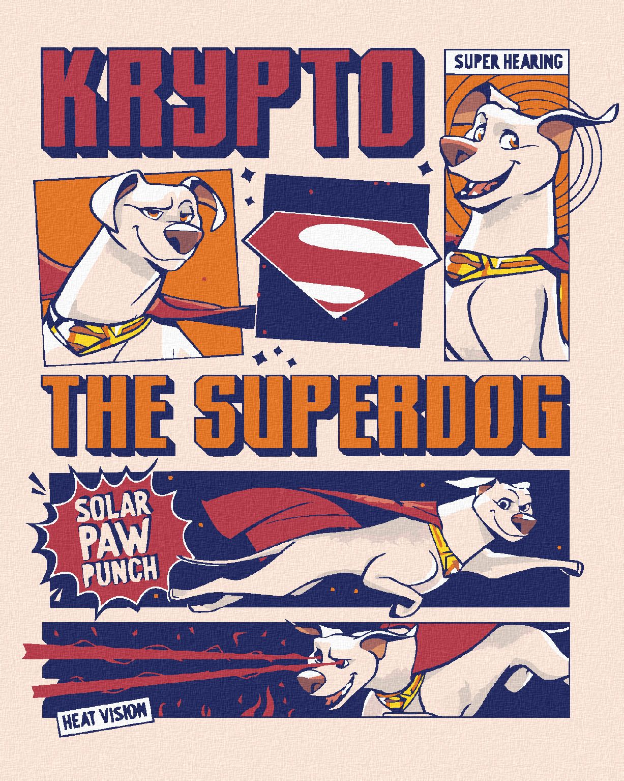 zuty Malování podle čísel - KRYPTO THE SUPERDOG PLAKÁT (DC LIGA SUPERMAZLÍČKŮ) - Rozměr: 40x50 cm, Rámování: Varianta: bez rámu a bez vypnutí plátna - obrázek 1