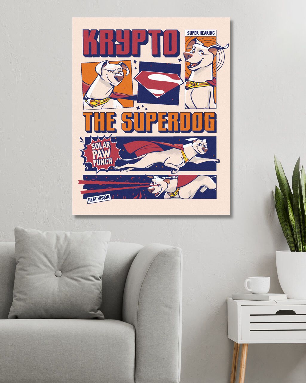 zuty Malování podle čísel - KRYPTO THE SUPERDOG PLAKÁT (DC LIGA SUPERMAZLÍČKŮ) - Rozměr: 40x50 cm, Rámování: Varianta: bez rámu a bez vypnutí plátna - obrázek 2