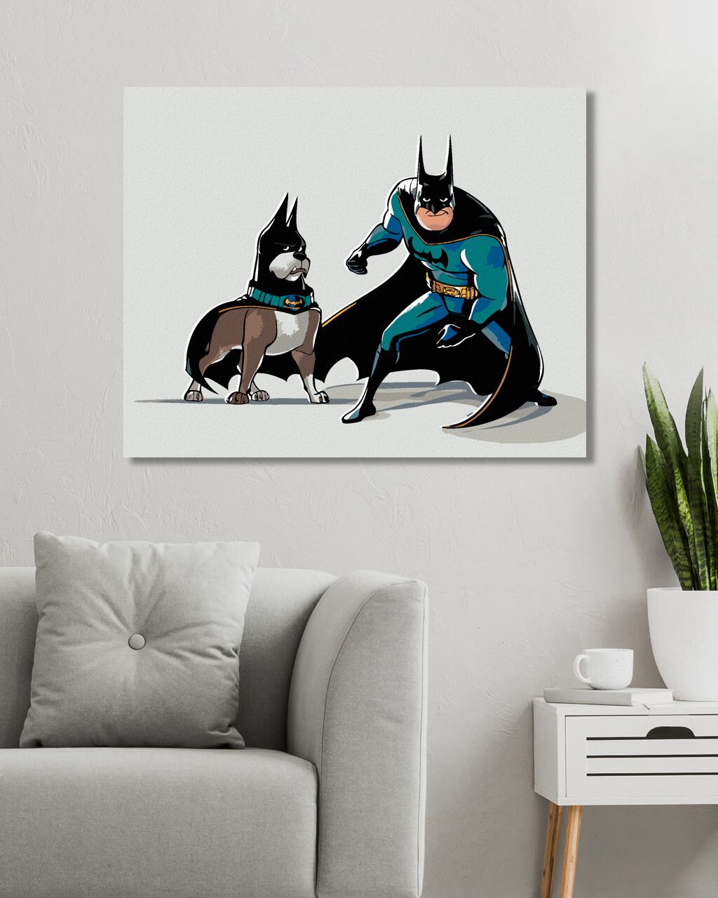 zuty Malování podle čísel - BATMANŮV NEJLEPŠÍ PŘÍTEL (DC LIGA SUPERMAZLÍČKŮ) - Rozměr: 40x50 cm, Rámování: Varianta: vypnuté plátno na rám - obrázek 3