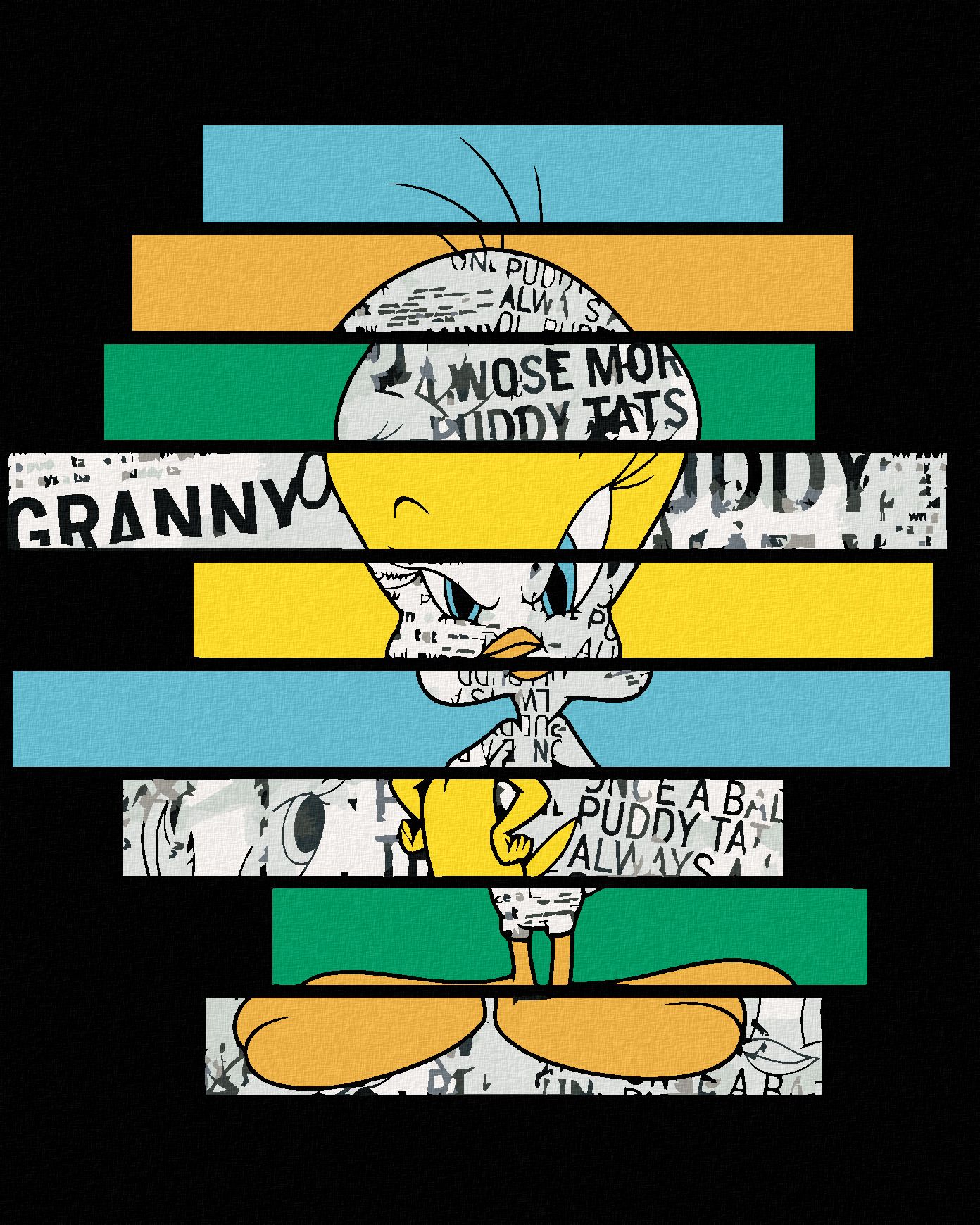 zuty Malování podle čísel - TWEETY NOVINY (LOONEY TUNES) - Rozměr: 40x50 cm, Rámování: Varianta: bez rámu a bez vypnutí plátna - obrázek 1